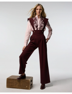 MONO ARIA CUADROS GRANATE